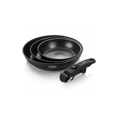 Haeger PA-C04.021A Easy Fit Pans keptuvių rinkinys su nuimamu rankena 3 vnt.