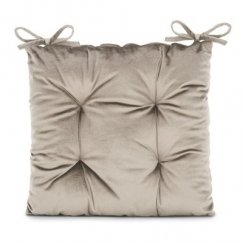 ALEKSA Glamour Style Chair Cushion in Grey by ameliahome