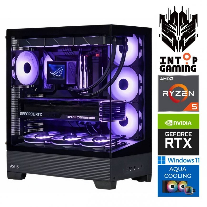 INTOP AQUA Ryzen 5 7500X3D 64GB DDR5 1TB SSD M.2 NVME+2TB RTX5080 16GB WIN11Pro