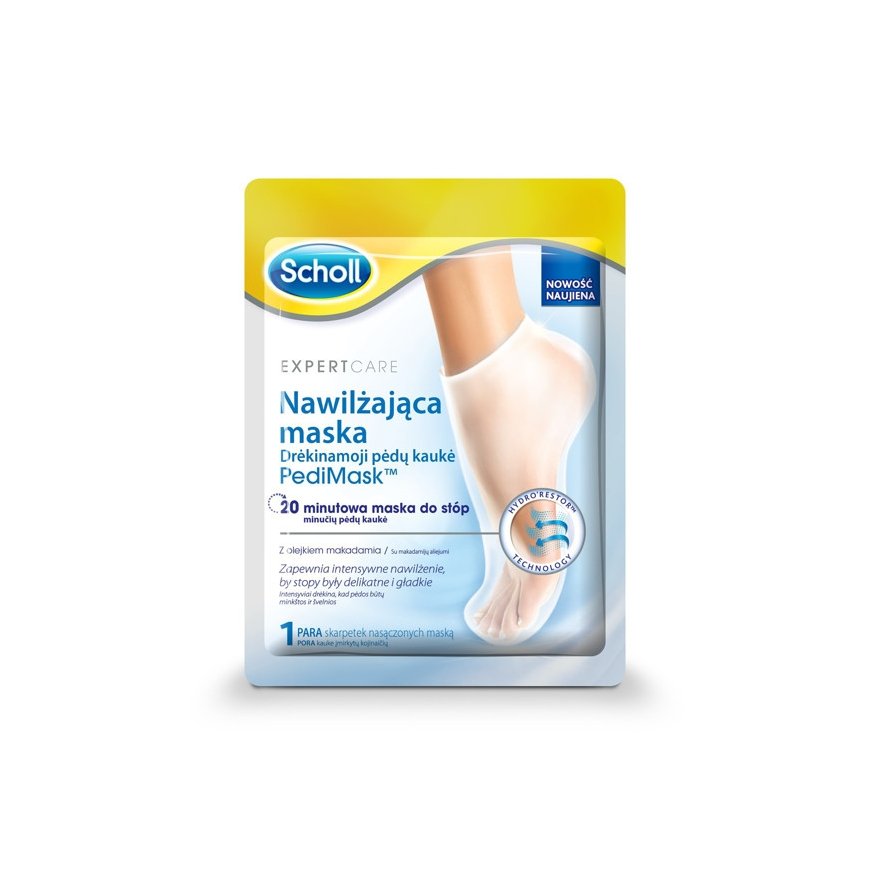 SCHOLL маска для ног с маслом макадамии для сухой кожи, 1 пара