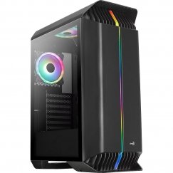 Aerocool P500B datoru korpuss, vidēja torņa, ATX, rūdīts stikls, RGB - Balts