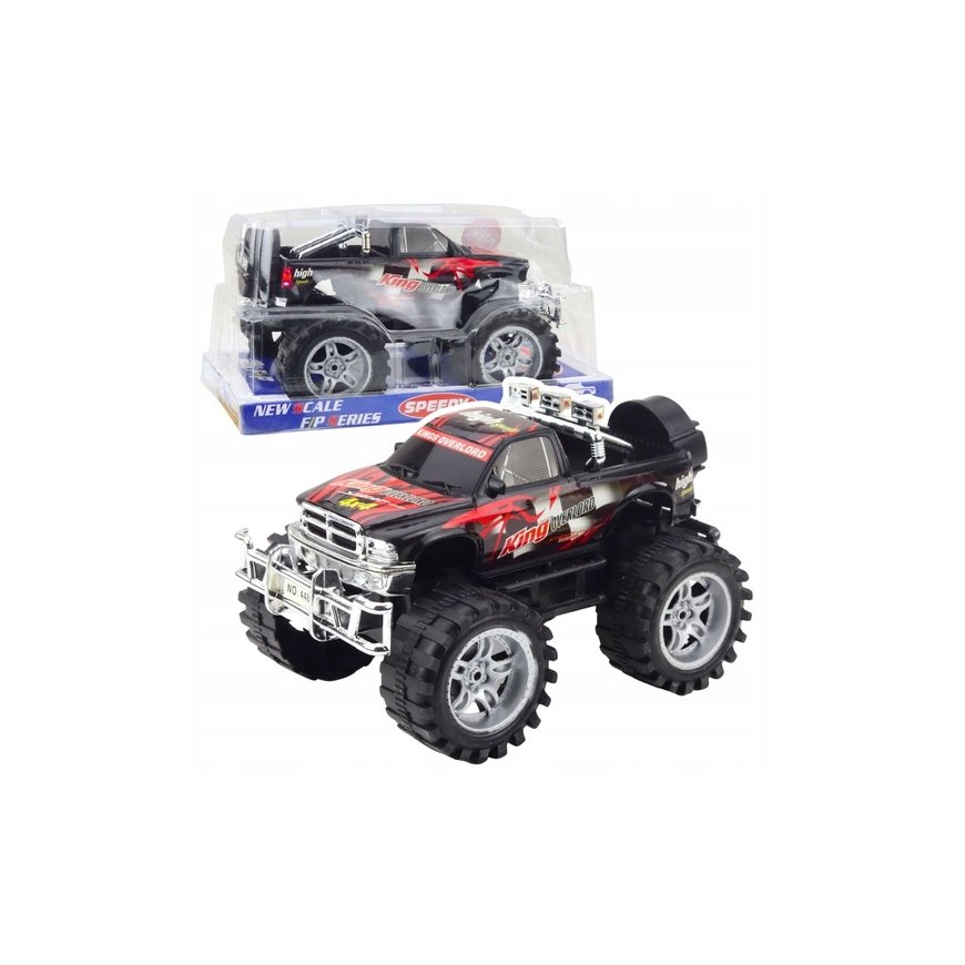 Lean Toys Maasturi-leluauto, takaavalla, 27 cm, musta-punainen – 2