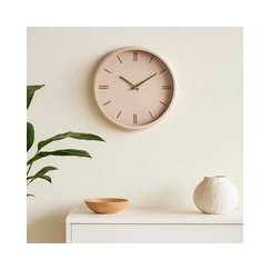 EPOCH настенные часы кремового цвета с металлическим акцентом, 38 см