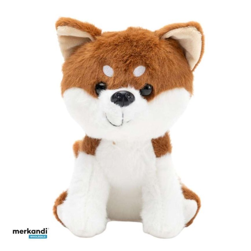Lean Toys Pliušinis šuo Shiba Inu, rudas-baltas, 20 cm – 2