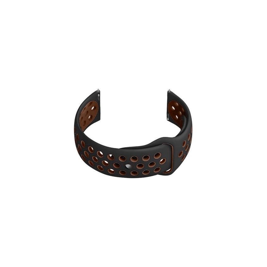 Pacific Guminis siksna U11 viedpulkstenim - melna/brūna - 22mm