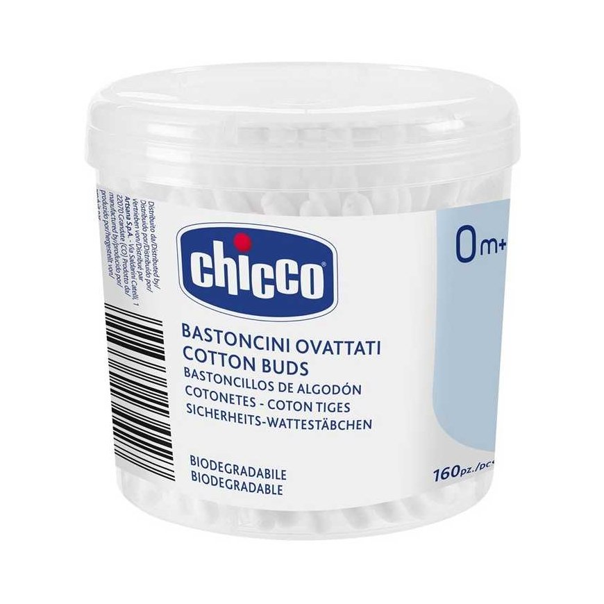 Chicco Ausų lazdelės 0 m + 160 vnt.