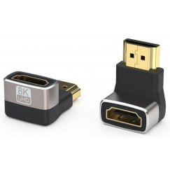 PREMIUMCORD 8K HDMI A - HDMI A Adapter, F/M, right angle 90°