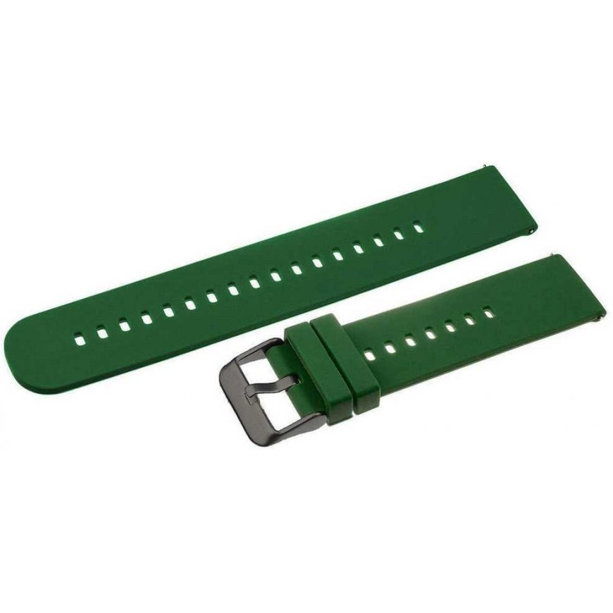 Pacific U27 gumijas pulksteņa siksna - tumši zaļa/melna - 20mm – 2