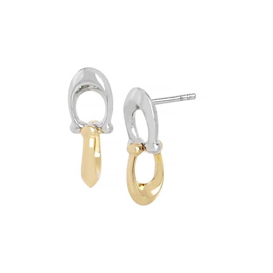 Coach Kabantys Two-Tone Brass Earrings 37351443TWO974