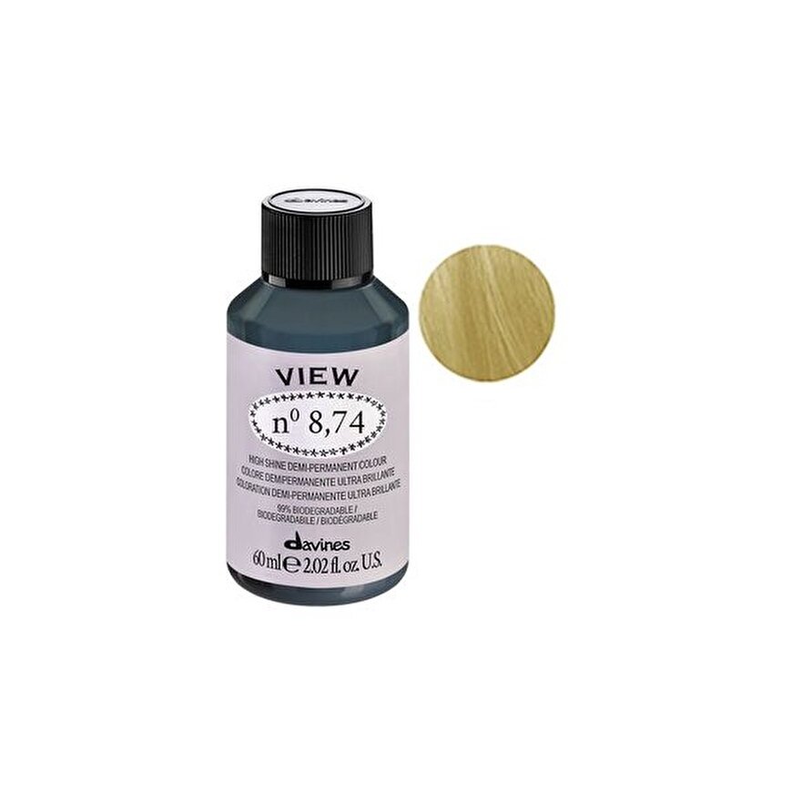 Davines View puspalīgā matu krāsa 8.74 Gloss, 60 ml