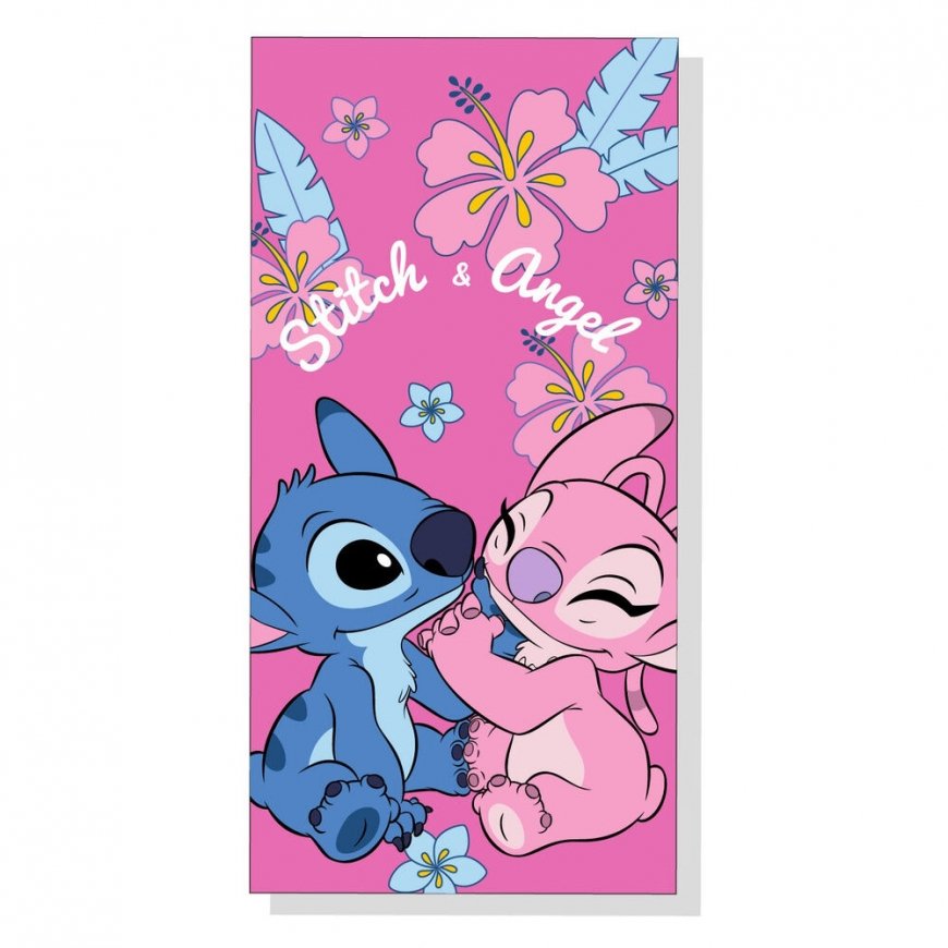 Disney Stitch & Angel mikrofiilikangas rantapyyhe