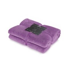 Style Blanket HENRY violet textured jacquard style modern 70x150