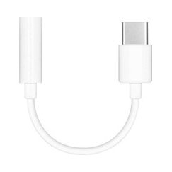 Original HUAWEI AUX Type C (male) to 3.5 mm (female) socket adapter CM20 white