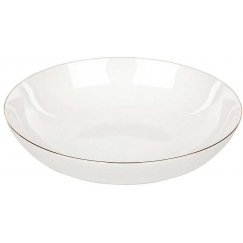 Bella Golden Line Deep Plate 20 cm 900 ml Cream Porcelain