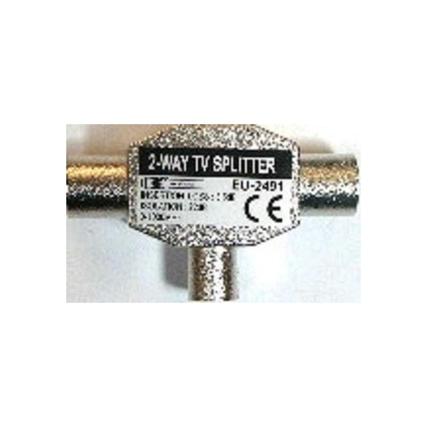 PremiumCord TV Antenna Combiner-Connector IEC 75 Ohm 1xF-2xM