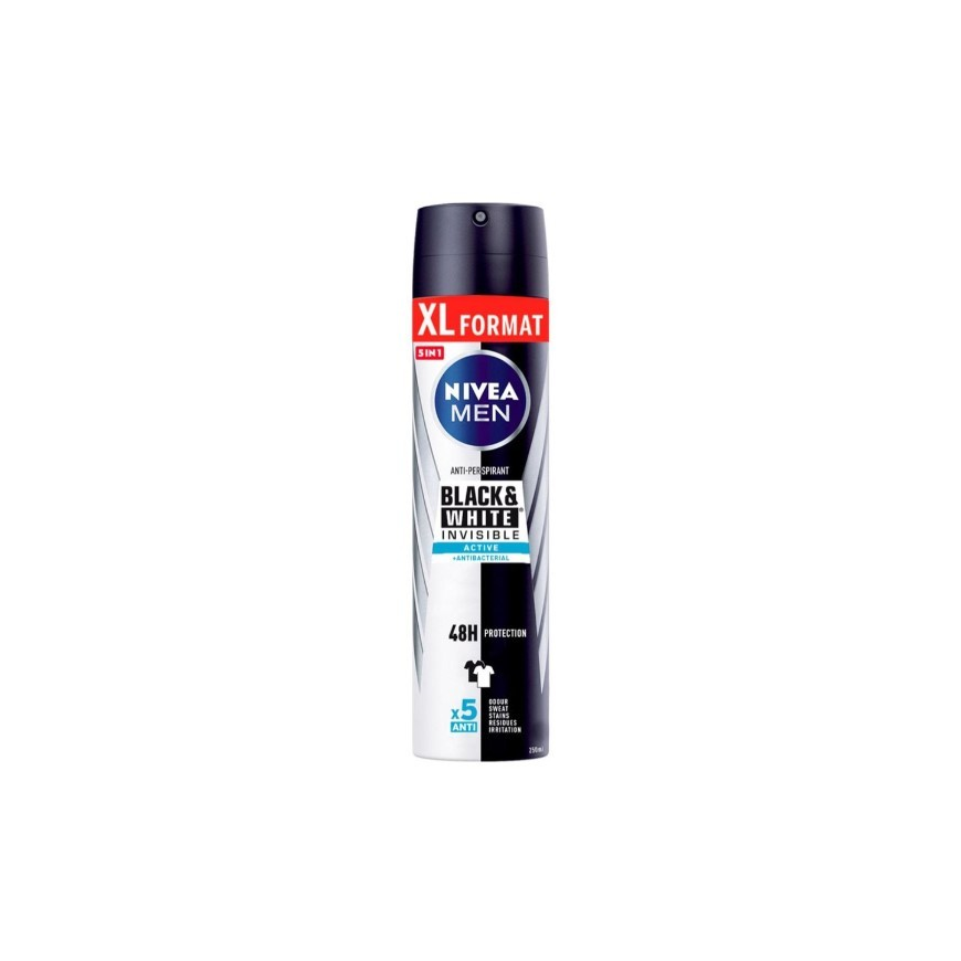 Дезодорант-спрей Nivea Men Черный и Белый Невидимый, 250 мл
