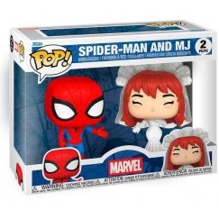 FUNKO POP! Vinyyfiguuri-setti: Marvel: Hämähäkkimies ja MJ, ~8 cm (2 kpl)