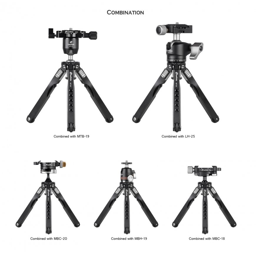 Leofoto MT-03+MBH-19 zirnekļa locīšanas galda mini