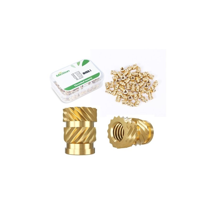 Mintion M4 x 8.1 mm x 6.3 mm screw insert set - 50 pcs