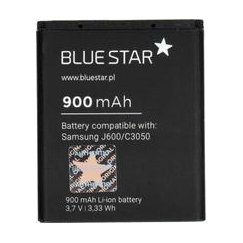 BlueStar Blue Star Mėlynas STAR PREMIUM aku, mis on mõeldud SAMSUNG J600 / C3050 / M600 / J750 / S8300 / S7350 900 mAh