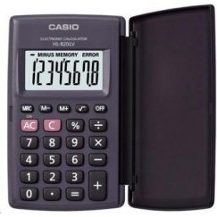 Casio kalkulaator HL 820LV BK, must, kaasaskantav, 8 kohta