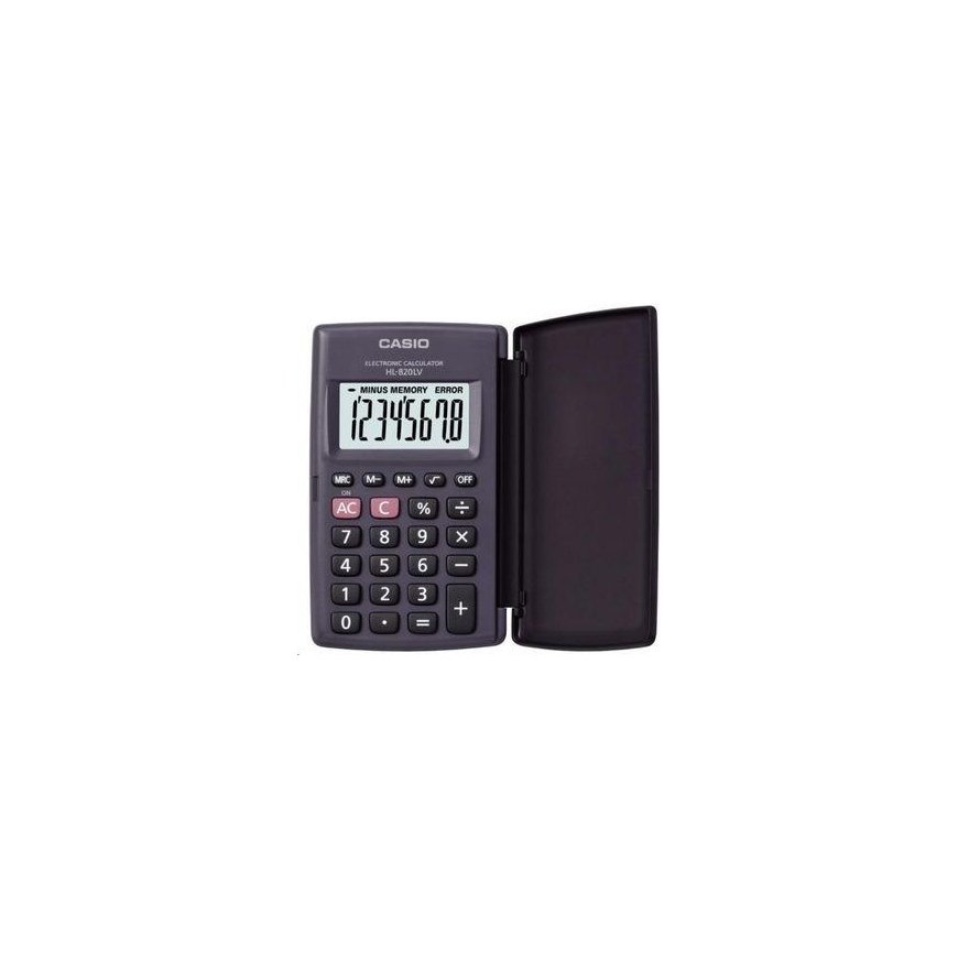 Casio kalkulaator HL 820LV BK, must, kaasaskantav, 8 kohta