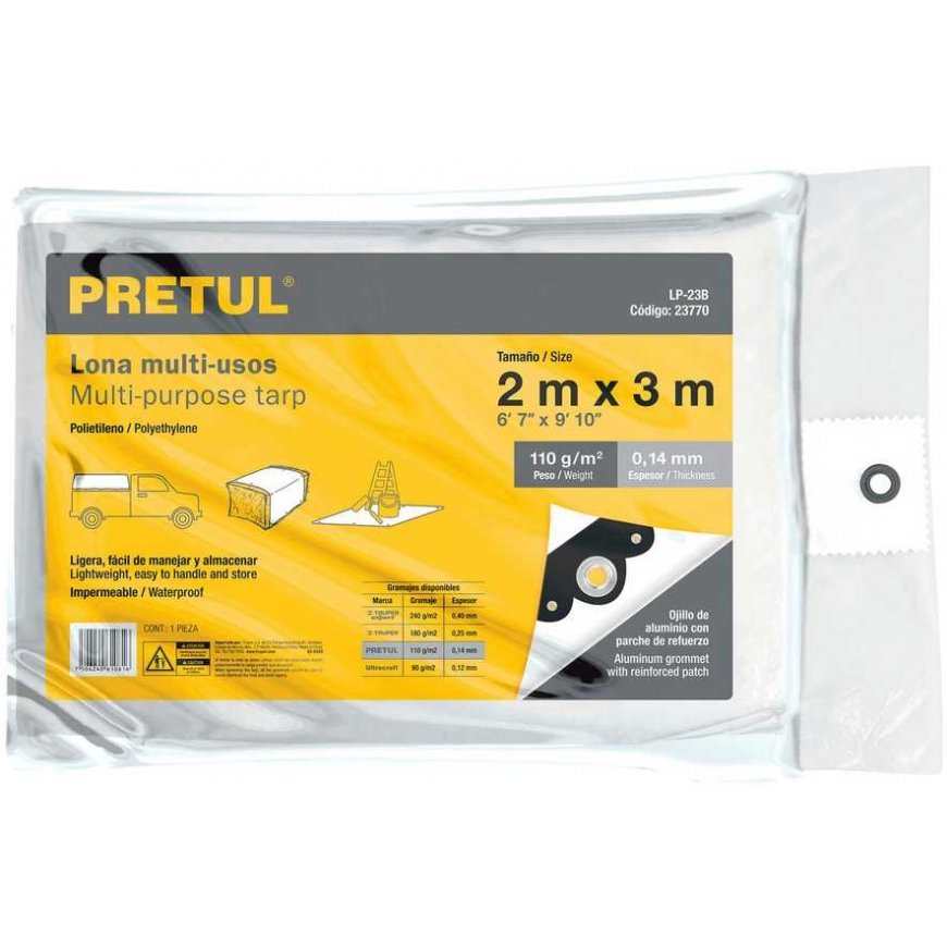 Truper Pretul telts 2x3m, balts, 110g/m2