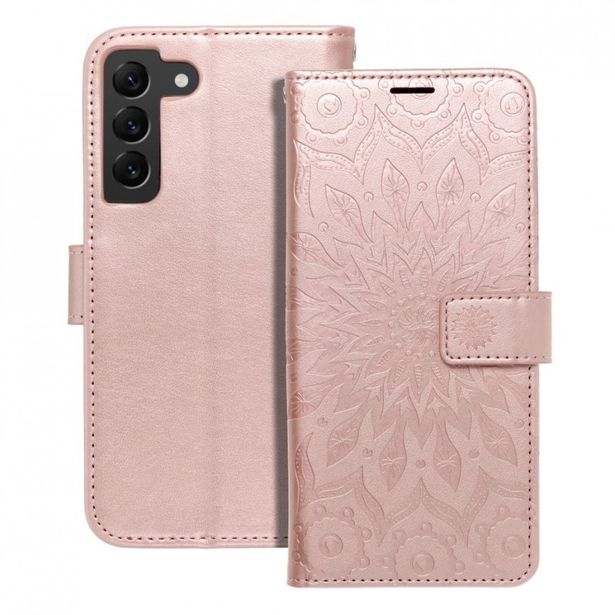 Forcell Oem MEZZO grāmatu vāks Samsung Galaxy A32 LTE (4G) mandala rozā zelta krāsā
