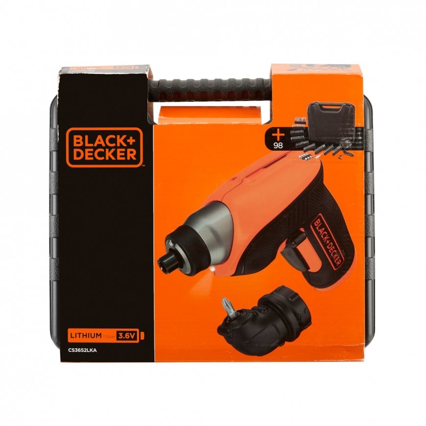 Black & Decker CS3652LKA-QW шуруповёрт Черный, Оранжевый – 2