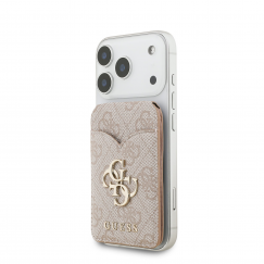 Guess PU 4G Mirror MagSafe Cardslot Stand Pink