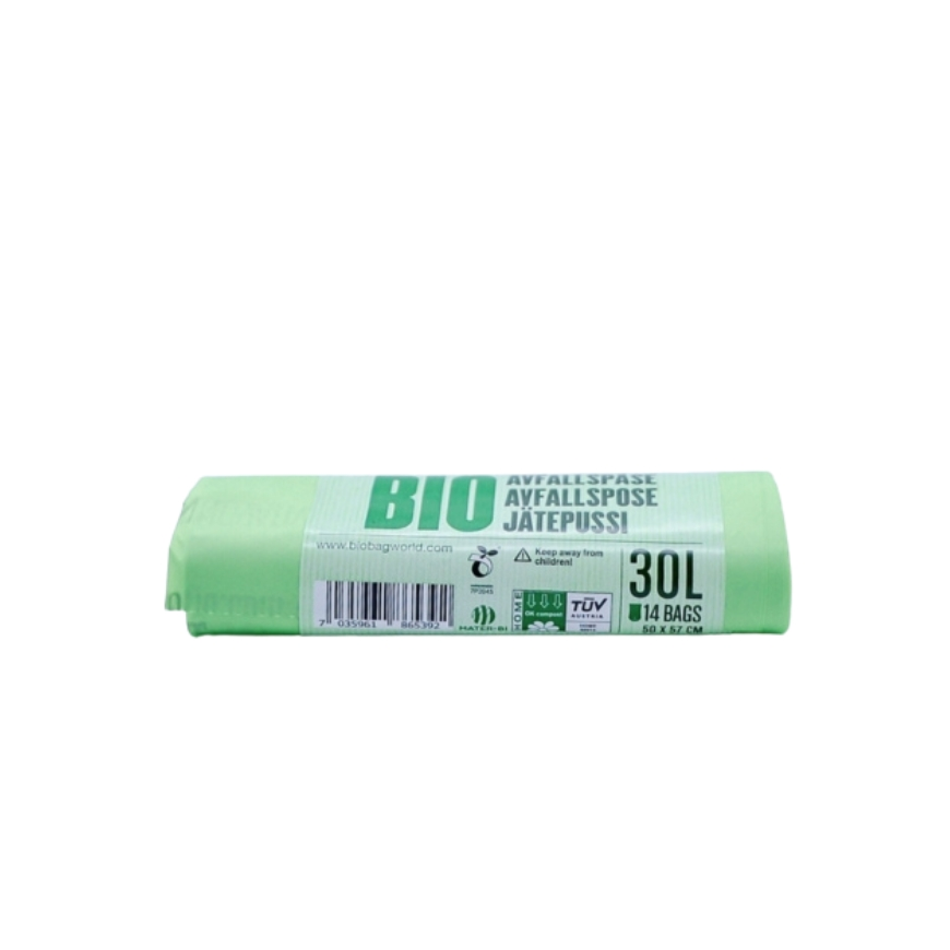 Atkritumu maisi kompostējami BioBag 30L (14 gab. rullī) 16mkr. 5