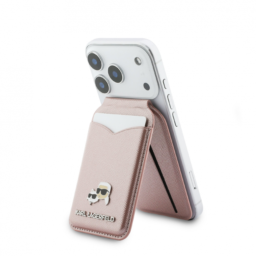 Karl Lagerfeld Mirror MagSafe Cardslot Stand Pink – 2
