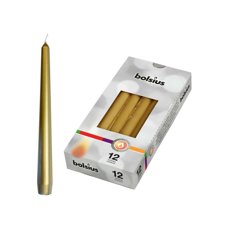 Table candle 1pc. 245|24mm gold