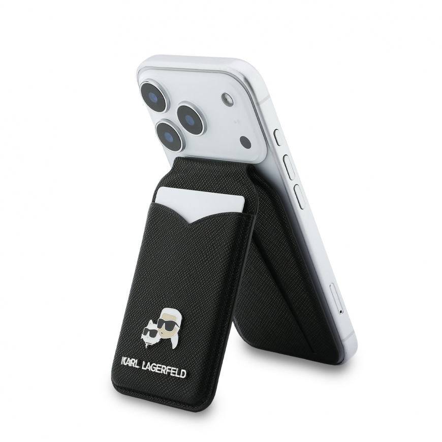 Karl Lagerfeld Mirror MagSafe Cardslot Stand Black – 2