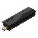 MSI BE6500 WiFi7 USB Stick - Dongle interface cards/adapter USB 3.2 Gen 1 (3.1 Gen 1)