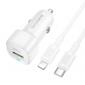 Borofone Car charger BZ34B Cloud - USB + Type C - QC 3.0 PD 38W Borofone Car charger BZ34B Cloud - USB + Type C - QC 3.0 PD 38W