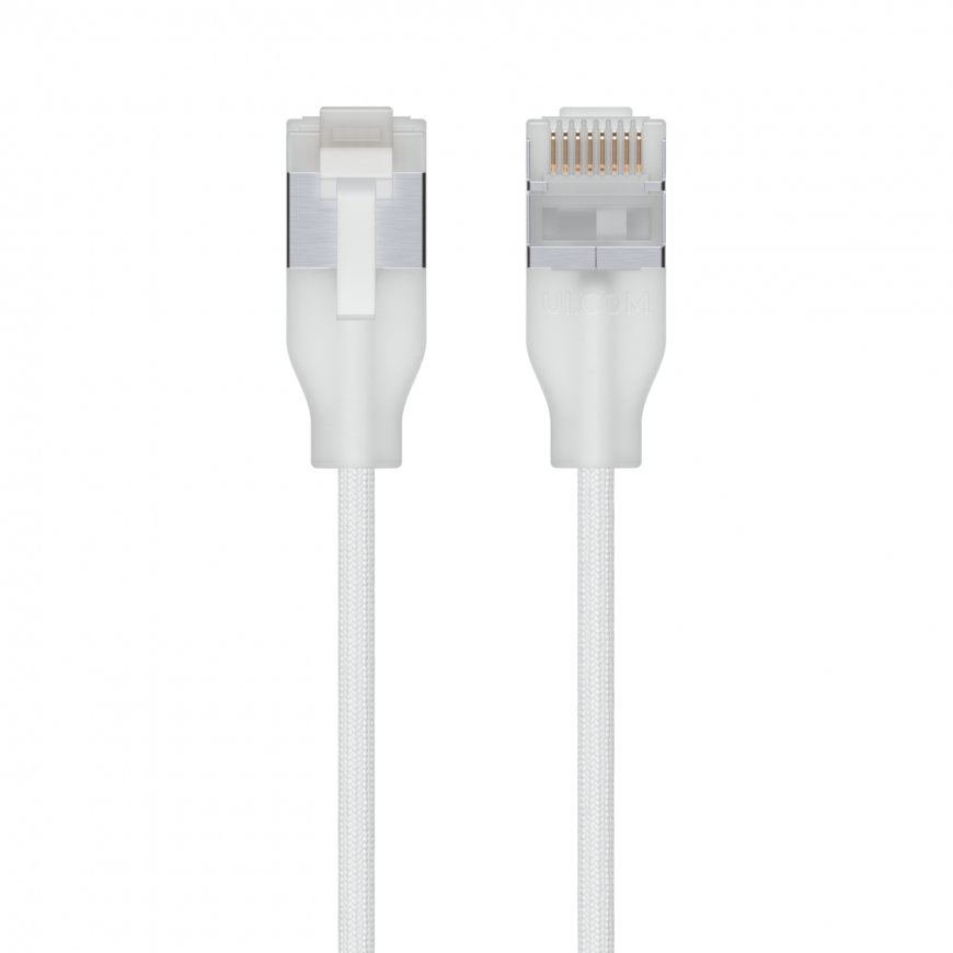 Ubiquiti UACC-Cable-Patch-EL-C6A-2M-W сетевой кабель Полупрозрачный, Белый Cat6a