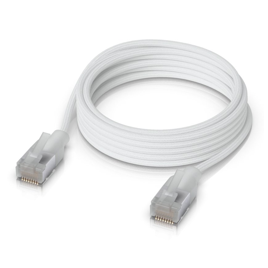 Ubiquiti UACC-Cable-Patch-EL-C6A-2M-W networking cable Translucent, White Cat6a – 2