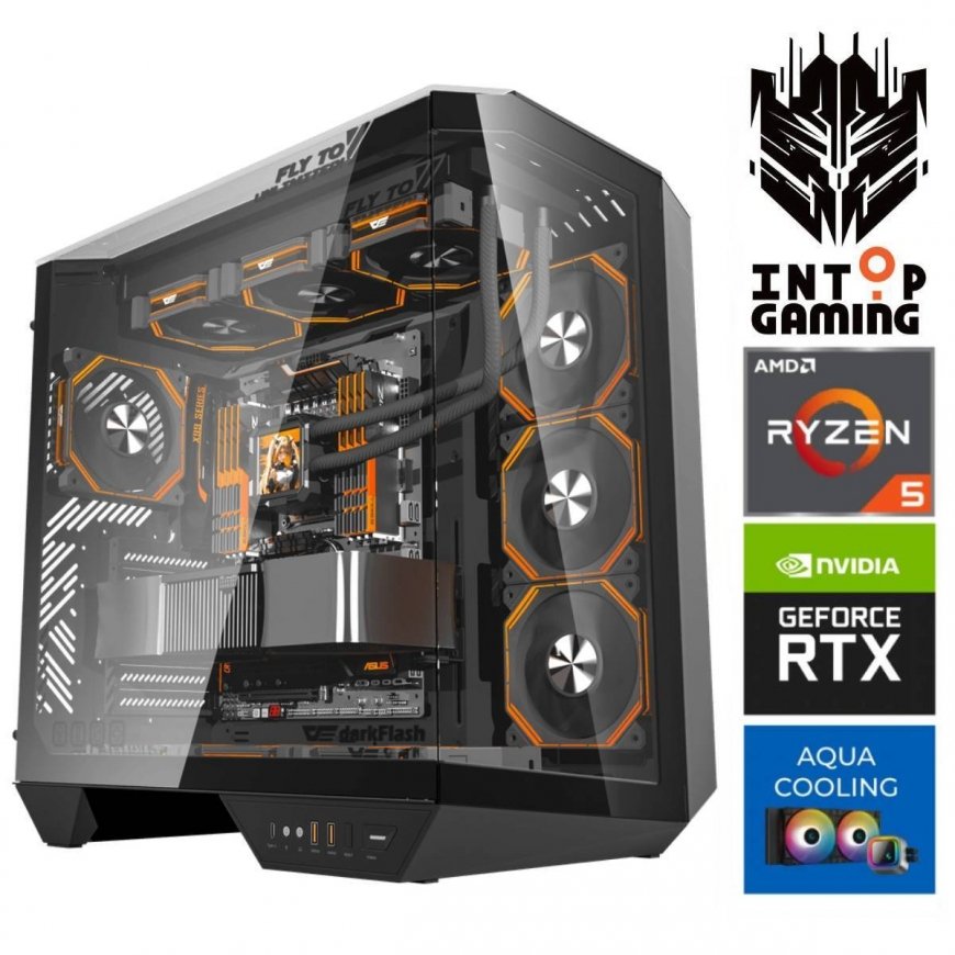 INTOP AQUA Ryzen 5 7500X3D 64GB DDR5 1TB SSD M.2 NVME+2TB RTX5080 16GB no-OS