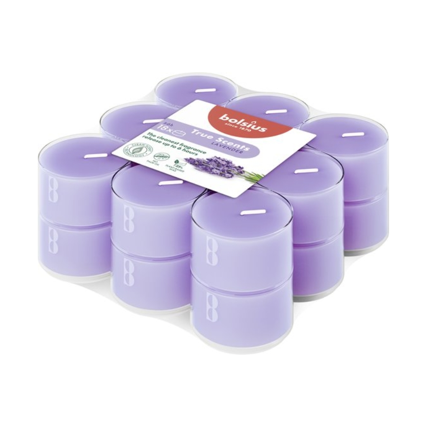 Tējas sveces arom. 18 gab.True Scents lavender
