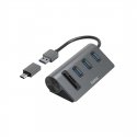 Hama 00200140 dokstacija USB 3.2 Gen 1 (3.1 Gen 1) Type-A Antracīts, Melns Hama 00200140 dokstacija USB 3.2 Gen 1 (3.1 Gen 1) Type-A Antracīts, Melns