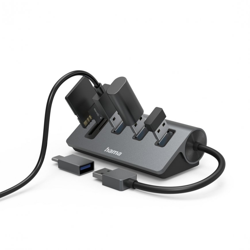 Hama 00200140 dokstacija USB 3.2 Gen 1 (3.1 Gen 1) Type-A Antracīts, Melns – 3