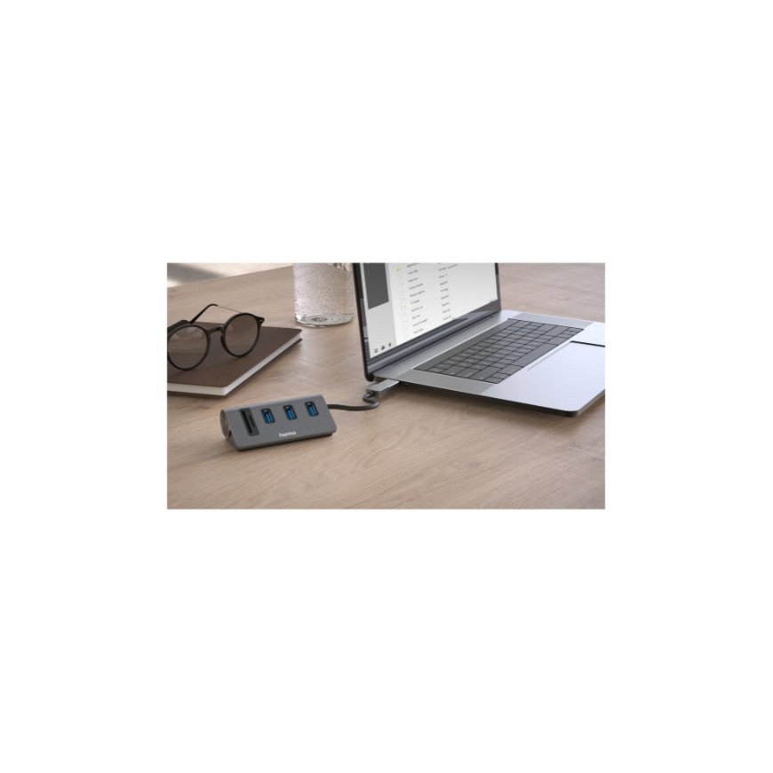 Hama 00200140 laptop dock/port replicator USB 3.2 Gen 1 (3.1 Gen 1) Type-A Anthracite, Black – 4