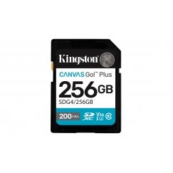 Kingston Technology Canvas Go! Plus 256 Gt SDXC Canvas Go Plus Gen4 200 Mt/s C10 UHS-I U3 V30