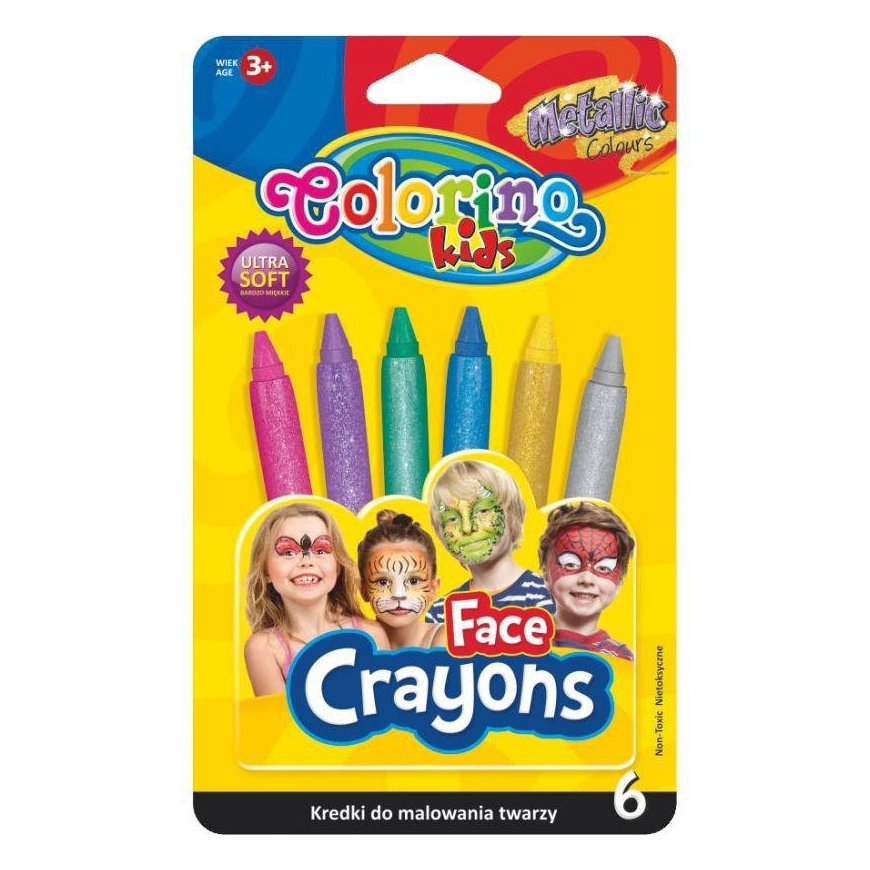 COLORINO KIDS Face Paint Metallic, 6 colors, 65917PTR