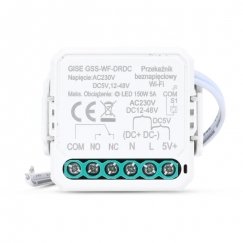 GISE Smart Vienkāršais bezsprieguma zemsprieguma WiFi relejs | Tuya | GSS-WF-DRDC