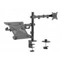 Gembird MA-DA-03 monitora stiprinājums un statīvs 81,3 cm (32") Galds Melns