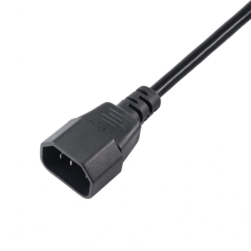 Akyga AK PC di 03 A verlaengerungs Stromkabel, 1,8 m per PC, stampante, Schermi NERO Черный IEC C13 – 2