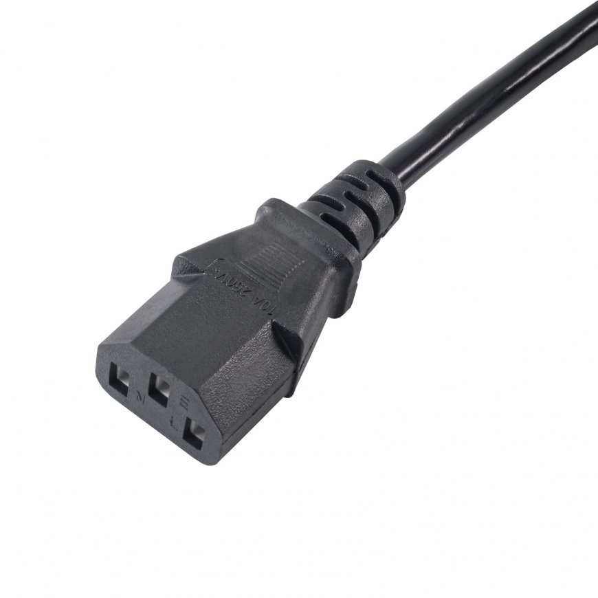 Akyga AK PC di 03 A verlaengerungs Stromkabel, 1,8 m per PC, stampante, Schermi NERO Juoda IEC C13 – 3