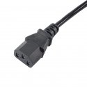 Akyga AK PC di 03 A verlaengerungs Stromkabel, 1,8 m per PC, stampante, Schermi NERO Melns IEC C13 Akyga AK PC di 03 A verlaengerungs Stromkabel, 1,8 m per PC, stampante, Schermi NERO Melns IEC C13